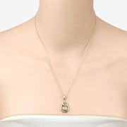 Bids.com 0.17 Carat Genuine Emerald .925 Sterling Silver Pendant Pendants