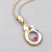 Bids.com 0.20 Carat Genuine Ruby .925 Sterling Silver Pendant Pendants