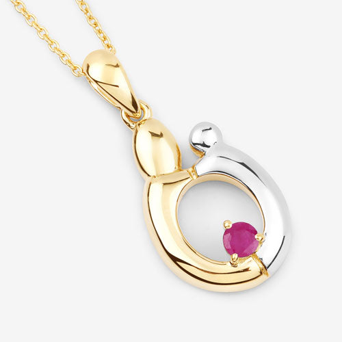 Bids.com 0.20 Carat Genuine Ruby .925 Sterling Silver Pendant Pendants