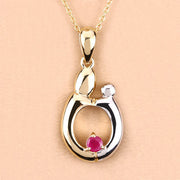 Bids.com 0.20 Carat Genuine Ruby .925 Sterling Silver Pendant Pendants
