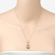 Bids.com 0.20 Carat Genuine Ruby .925 Sterling Silver Pendant Pendants