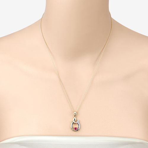 Bids.com 0.20 Carat Genuine Ruby .925 Sterling Silver Pendant Pendants