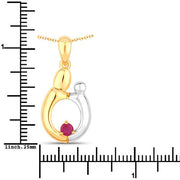 Bids.com 0.20 Carat Genuine Ruby .925 Sterling Silver Pendant Pendants