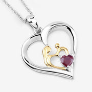 Bids.com 0.50 Carat Genuine Ruby .925 Sterling Silver Pendant Pendants