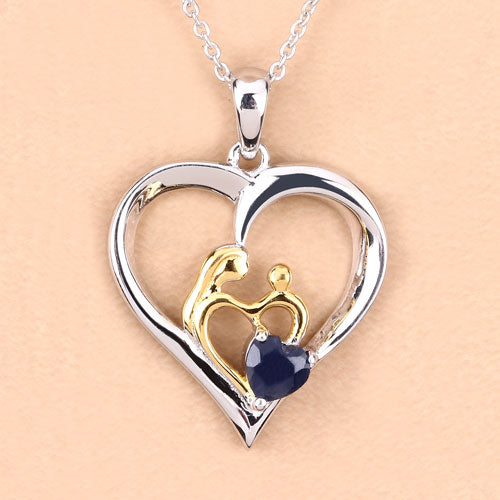Bids.com 0.50 Carat Genuine Blue Sapphire .925 Sterling Silver Pendant Pendants