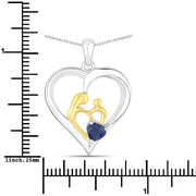Bids.com 0.50 Carat Genuine Blue Sapphire .925 Sterling Silver Pendant Pendants