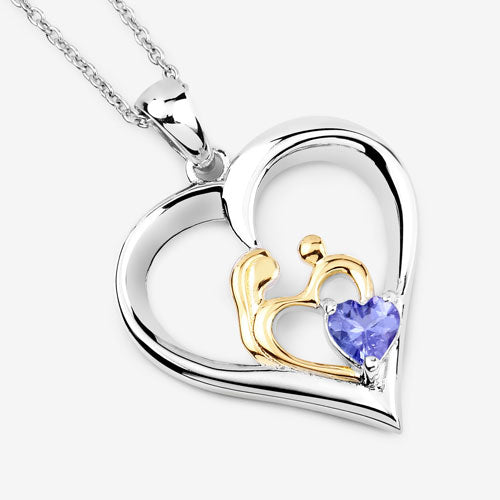 Bids.com 0.45 Carat Genuine Tanzanite .925 Sterling Silver Pendant Pendants