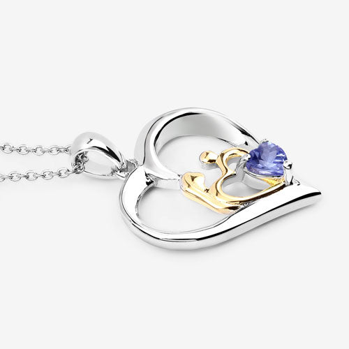 Bids.com 0.45 Carat Genuine Tanzanite .925 Sterling Silver Pendant Pendants