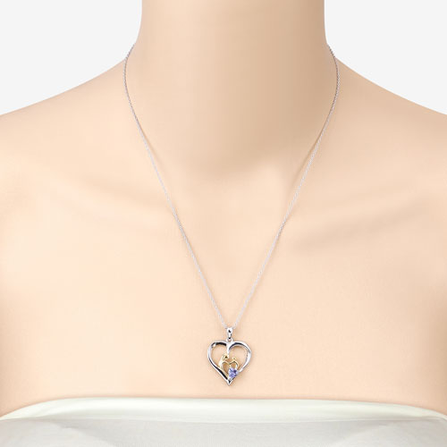 Bids.com 0.45 Carat Genuine Tanzanite .925 Sterling Silver Pendant Pendants