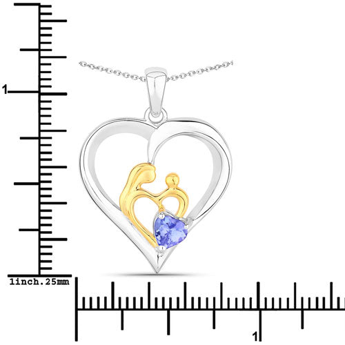 Bids.com 0.45 Carat Genuine Tanzanite .925 Sterling Silver Pendant Pendants