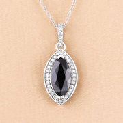 Bids.com 2.27 Carat Genuine Blue Sapphire and White Diamond 10K White Gold Pendant Pendants