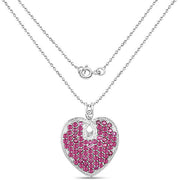 Bids.com 8.03 Carat Genuine Ruby .925 Sterling Silver Pendant Pendants