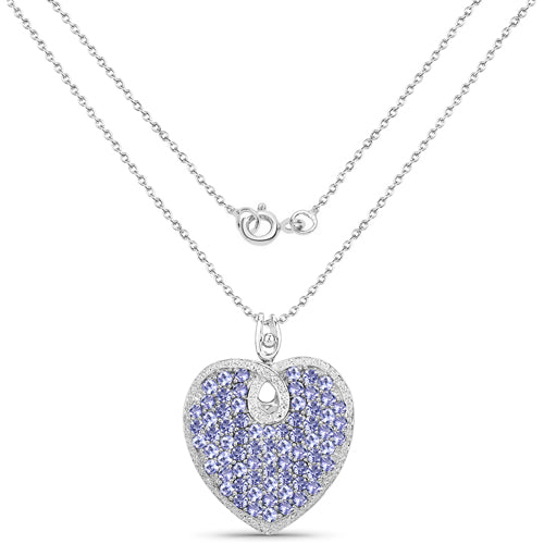 Bids.com 6.17 Carat Genuine Tanzanite .925 Sterling Silver Pendant Pendants