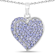 Bids.com 3.97 Carat Genuine Tanzanite .925 Sterling Silver Pendant Pendants