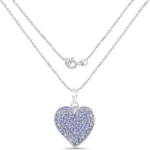 Bids.com 3.97 Carat Genuine Tanzanite .925 Sterling Silver Pendant Pendants