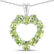 Bids.com 1.70 Carat Genuine Peridot .925 Sterling Silver Pendant Pendants