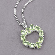 Bids.com 1.70 Carat Genuine Peridot .925 Sterling Silver Pendant Pendants