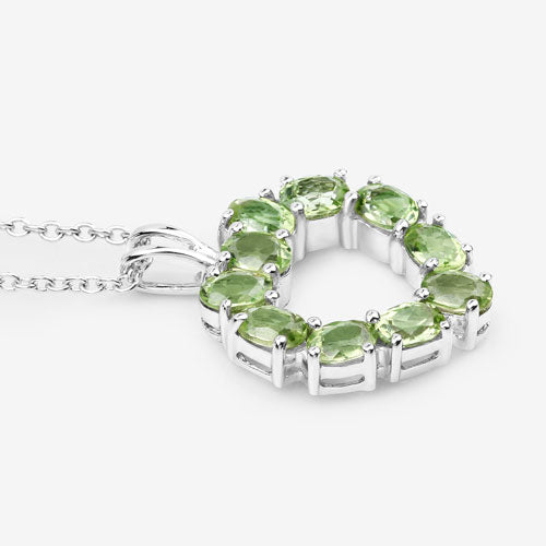 Bids.com 1.70 Carat Genuine Peridot .925 Sterling Silver Pendant Pendants