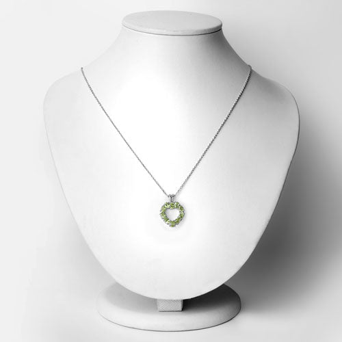 Bids.com 1.70 Carat Genuine Peridot .925 Sterling Silver Pendant Pendants