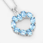 Bids.com 1.90 Carat Genuine Swiss Blue Topaz .925 Sterling Silver Pendant Pendants