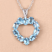 Bids.com 1.90 Carat Genuine Swiss Blue Topaz .925 Sterling Silver Pendant Pendants