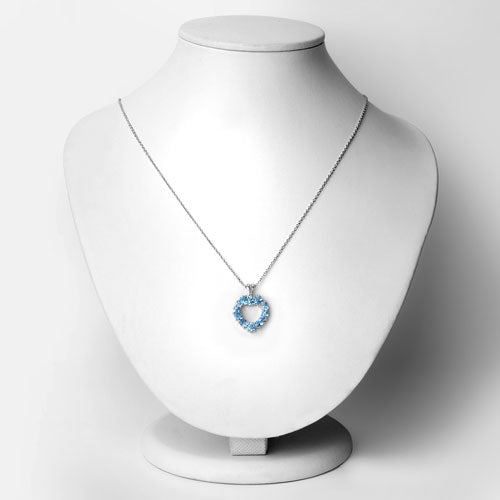 Bids.com 1.90 Carat Genuine Swiss Blue Topaz .925 Sterling Silver Pendant Pendants