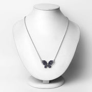 Bids.com 3.83 Carat Genuine Blue Sapphire and White Zircon .925 Sterling Silver Pendant Pendants