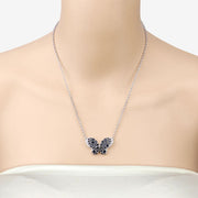 Bids.com 3.83 Carat Genuine Blue Sapphire and White Zircon .925 Sterling Silver Pendant Pendants