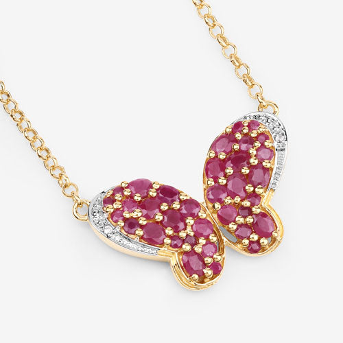 Bids.com 4.15 Carat Genuine Ruby and White Zircon .925 Sterling Silver Pendant Pendants