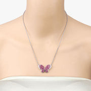 Bids.com 4.15 Carat Genuine Ruby and White Zircon .925 Sterling Silver Pendant Pendants