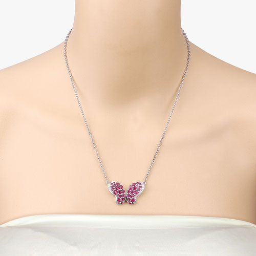 Bids.com 4.15 Carat Genuine Ruby and White Zircon .925 Sterling Silver Pendant Pendants