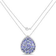 Bids.com 4.16 Carat Genuine Tanzanite .925 Sterling Silver Pendant Pendants