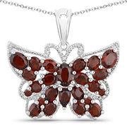 Bids.com 4.90 Carat Genuine Garnet .925 Sterling Silver Pendant Pendants