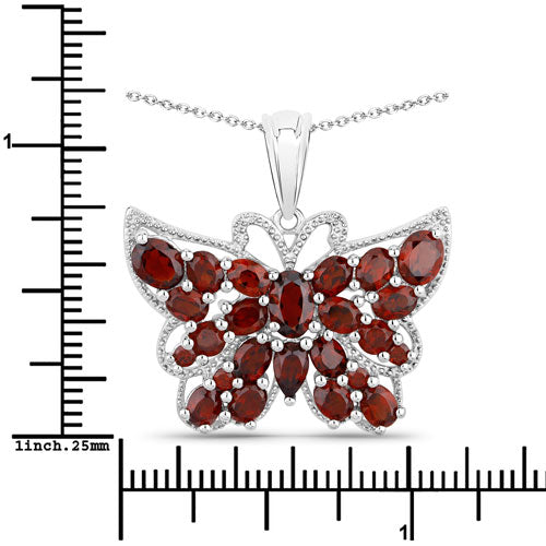 Bids.com 4.90 Carat Genuine Garnet .925 Sterling Silver Pendant Pendants