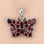 Bids.com 4.90 Carat Genuine Garnet .925 Sterling Silver Pendant Pendants