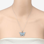 Bids.com 4.84 Carat Genuine Swiss Blue Topaz .925 Sterling Silver Pendant Pendants