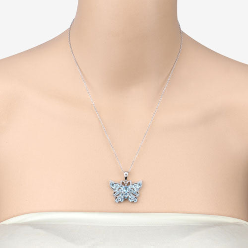 Bids.com 4.84 Carat Genuine Swiss Blue Topaz .925 Sterling Silver Pendant Pendants
