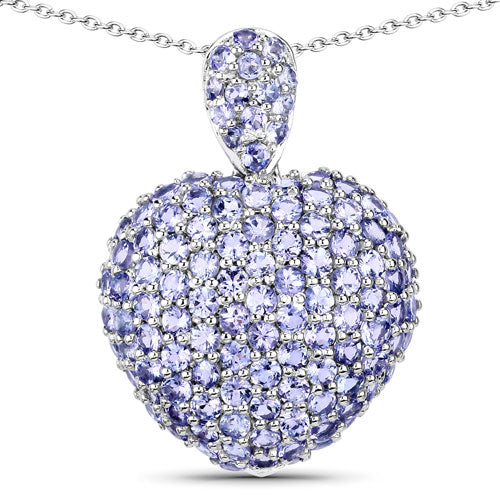 Bids.com 6.01 Carat Genuine Tanzanite .925 Sterling Silver Pendant Pendants