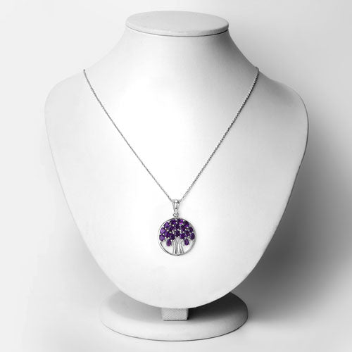 Bids.com 2.94 Carat Genuine Amethyst .925 Sterling Silver Pendant Pendants