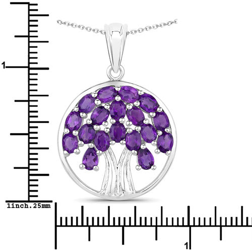Bids.com 2.94 Carat Genuine Amethyst .925 Sterling Silver Pendant Pendants
