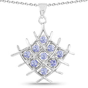 Bids.com 0.90 Carat Genuine Tanzanite .925 Sterling Silver Pendant Pendants