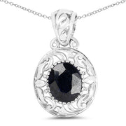 Bids.com 5.94 Carat Dyed Sapphire .925 Sterling Silver Pendant Pendants