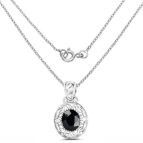 Bids.com 5.94 Carat Dyed Sapphire .925 Sterling Silver Pendant Pendants