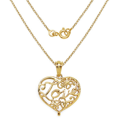 Bids.com 14K Yellow Gold Plated 6.05 Grams .925 Sterling Silver Pendant Pendants