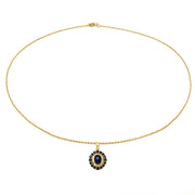 Bids.com 3.02 Carat Genuine Blue Sapphire .925 Sterling Silver Pendant Pendants