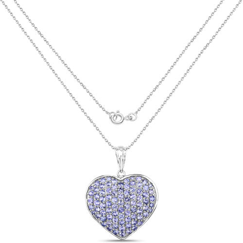 Bids.com 4.86 Carat Genuine Tanzanite .925 Sterling Silver Pendant Pendants