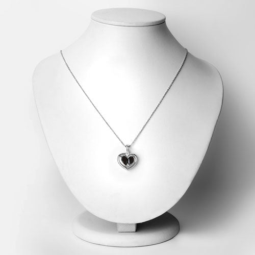 Bids.com 2.66 Carat Genuine Garnet and White Topaz .925 Sterling Silver Pendant Pendants