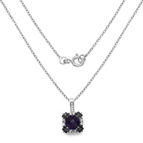 Bids.com 2.38 Carat Genuine Multi Stone .925 Sterling Silver Pendant Pendants