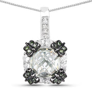 Bids.com 2.72 Carat Genuine Multi Stones .925 Sterling Silver Pendant Pendants
