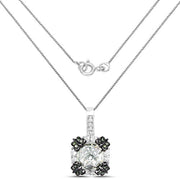 Bids.com 2.72 Carat Genuine Multi Stones .925 Sterling Silver Pendant Pendants